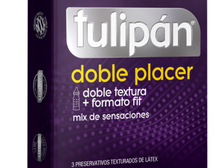 Preservativo Tulipán Doble Placer x 3 un.