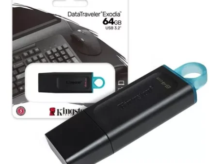Pendrive Kingston Datatraveler Exodia Dtx/64 64gb 3.2 Gen Color Negro